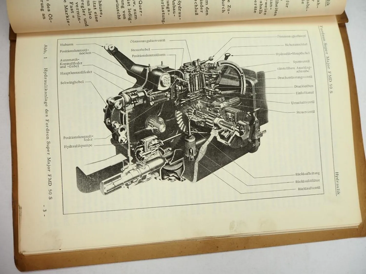 Original Fordson Super Major FMD 50S Hydraulik Kraftheber Werkstatthandbuch