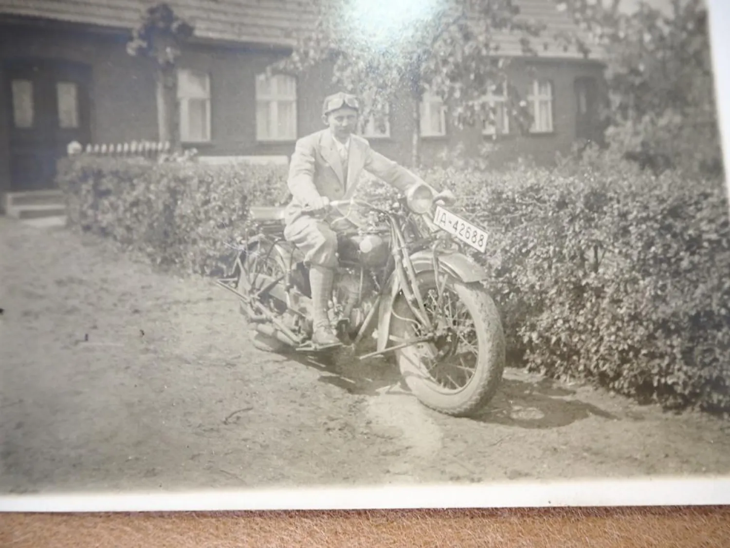 Original Foto Motorrad Indian Scout oder Chief ca. 1925/30 Berliner Nummernschild
