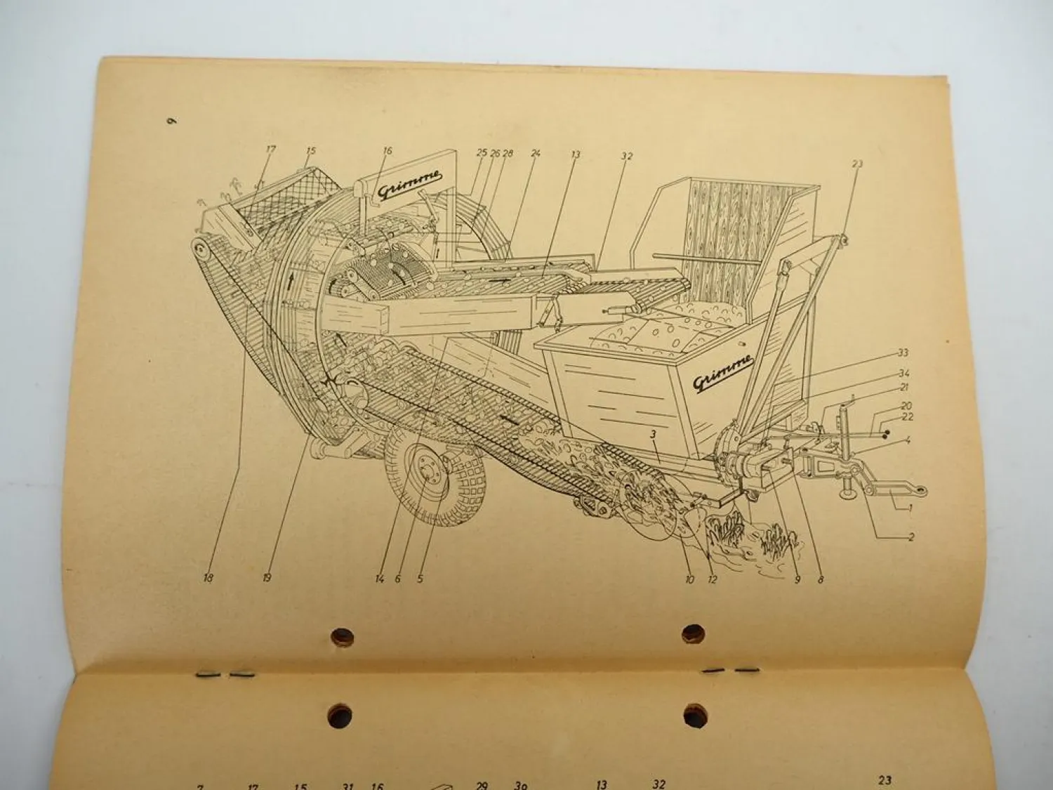 Original Grimme Kartoffel Vollernter Europa Betriebsanleitung Ersatzteilliste 1968