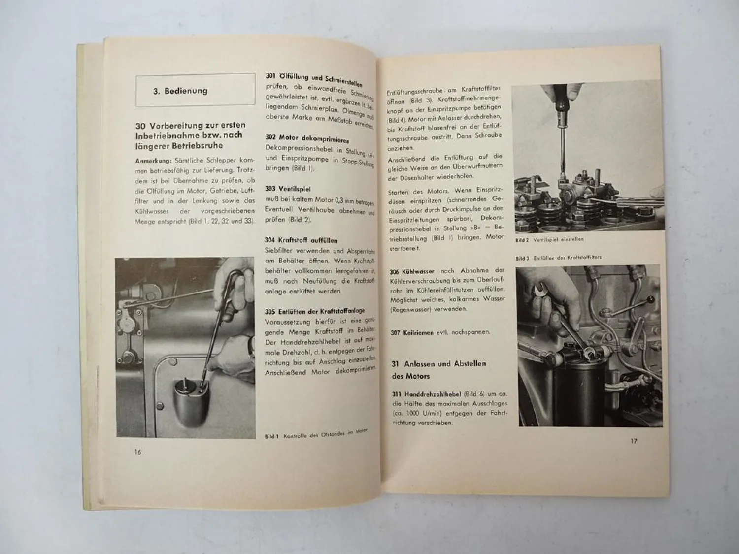 Original Güldner A2W Schlepper mit Motor 2DNS Betriebsanleitung Wartung 1960