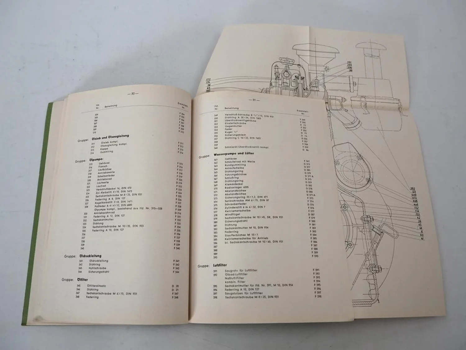 Original Güldner AFN Ackerschlepper Betriebsanleitung Ersatzteilliste ca. 1955