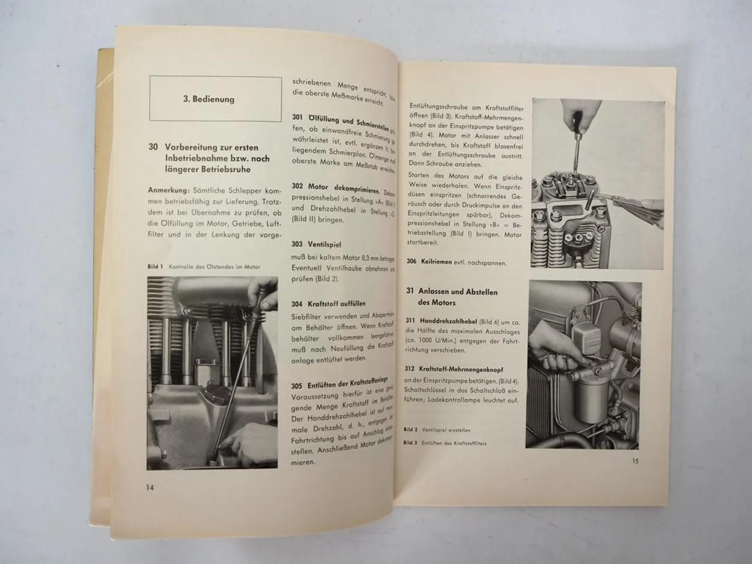Original Güldner AL Tessin Schlepper m. Motor 2LD Betriebsanleitung Wartung 1961