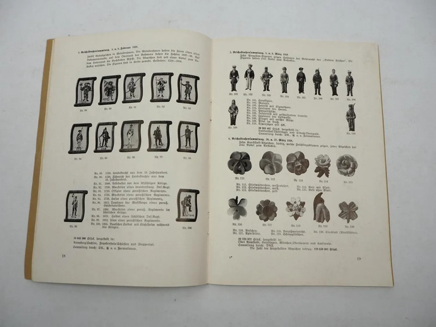 Original Handbuch der WHW Abzeichen Druck Carl Gerber München