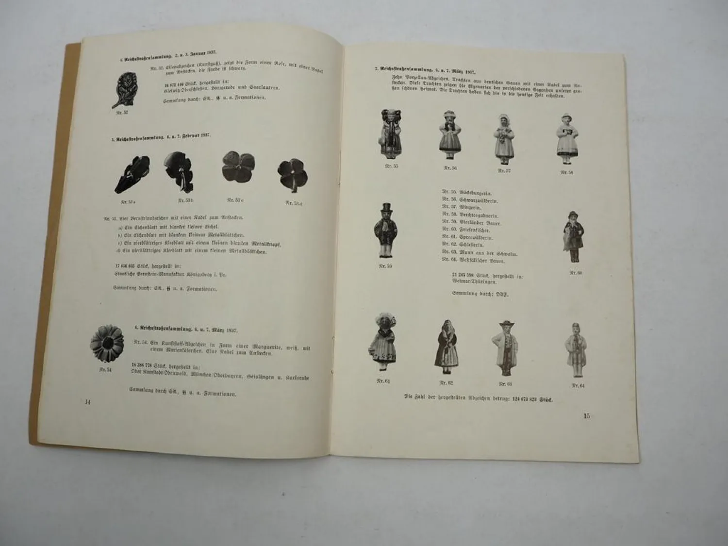 Original Handbuch der WHW Abzeichen Druck Carl Gerber München