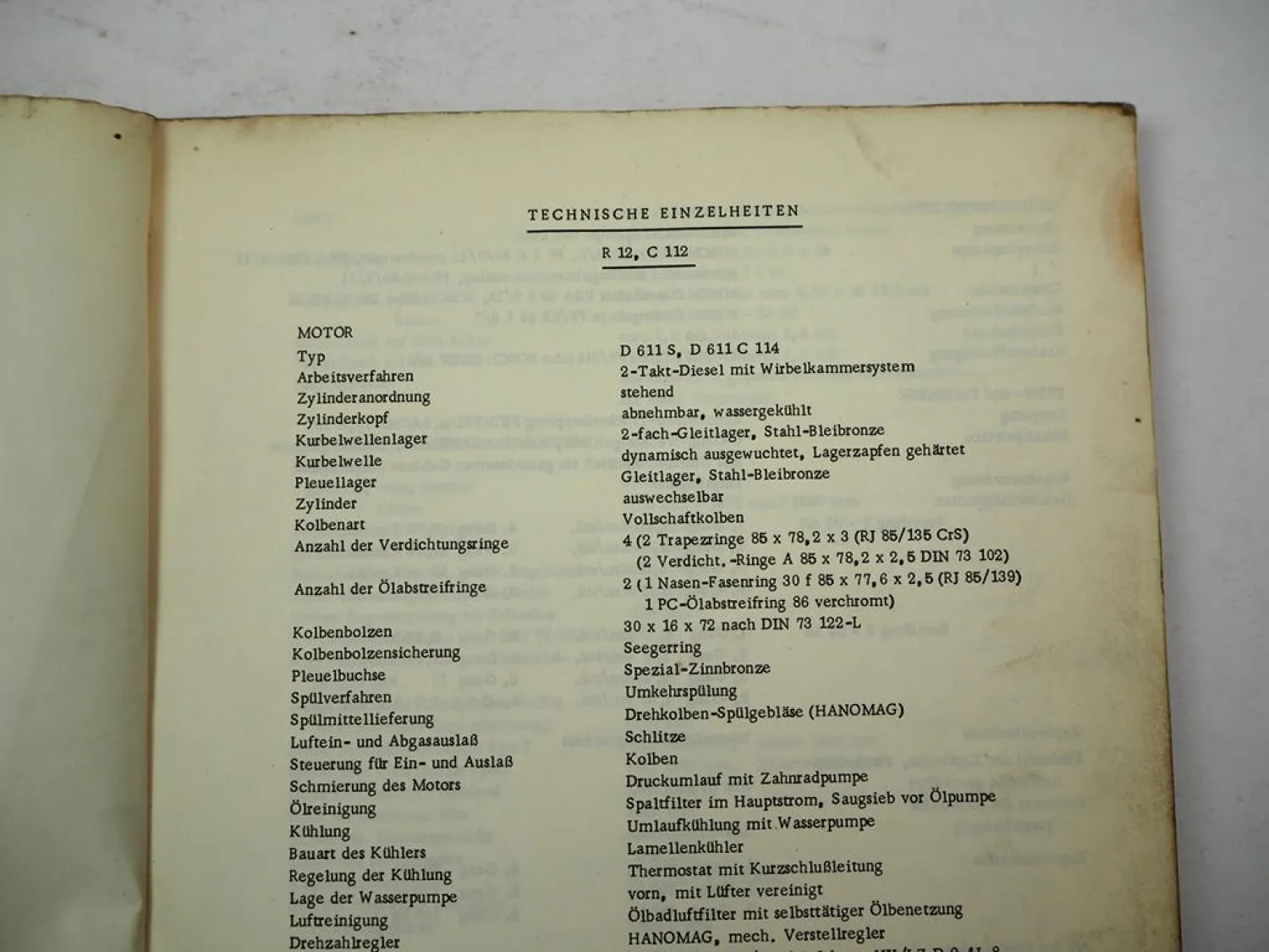 Original Hanomag Radschlepper Technische Daten 1965