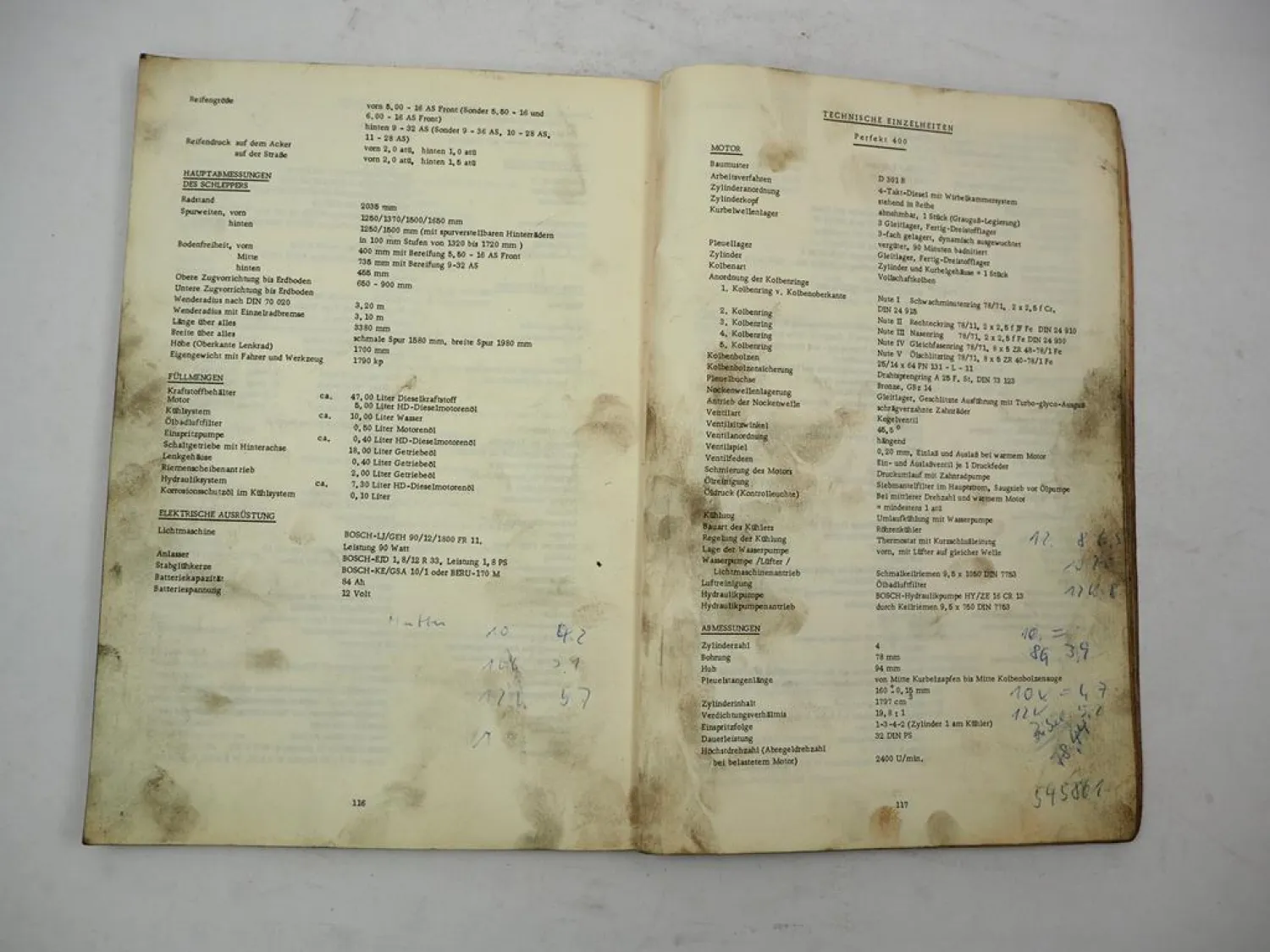 Original Hanomag Radschlepper Technische Daten 1965