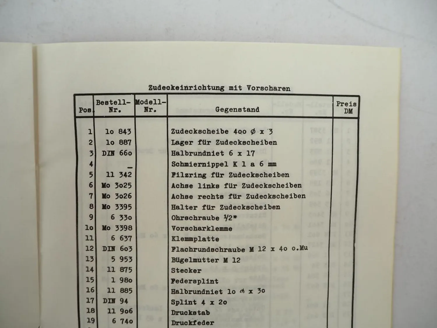Original Hassia ELH Anbau Legegerät Betriebsanleitung Ersatzteilliste