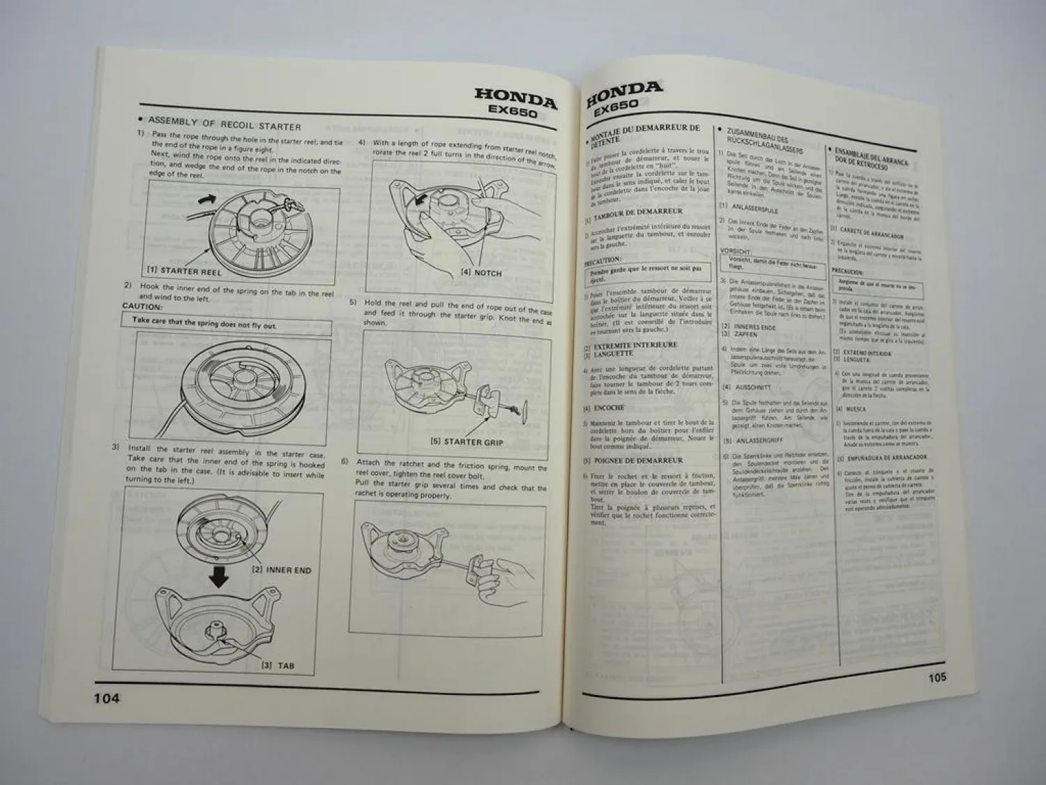 Original Honda EX650 Generator Werkstatthandbuch Reparatur 1984