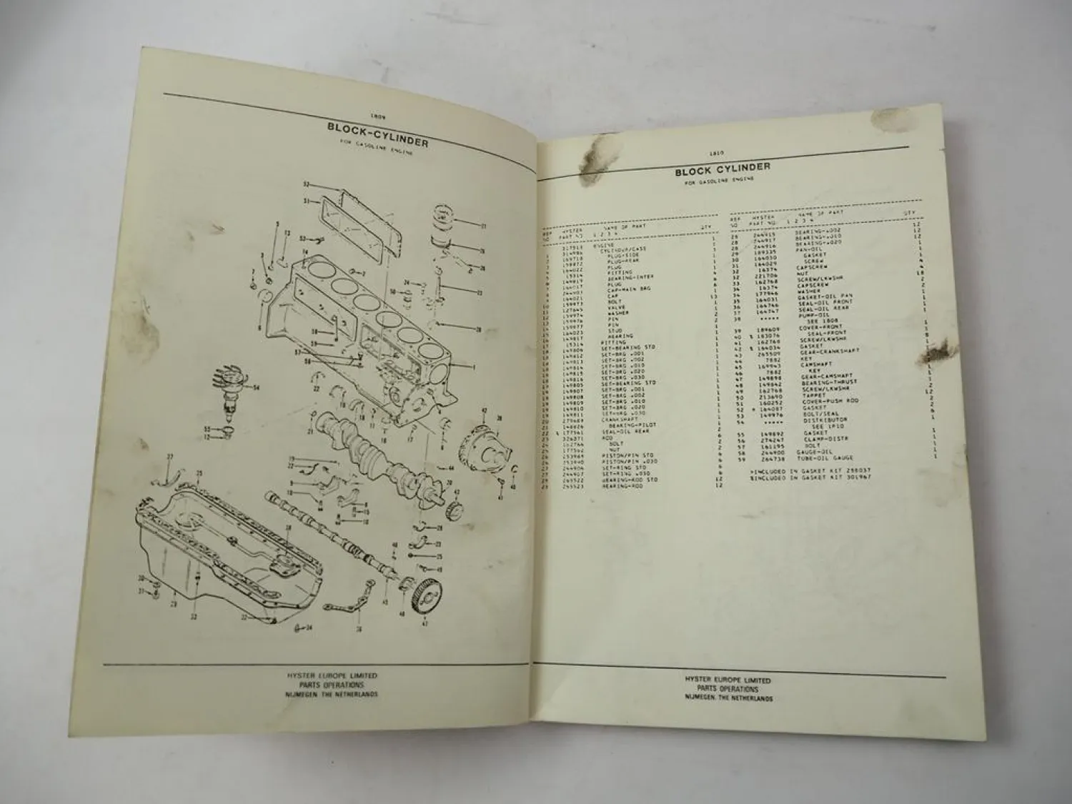 Original Hyster Challenger H 60 - 110 E Forklift Parts Manual 1981