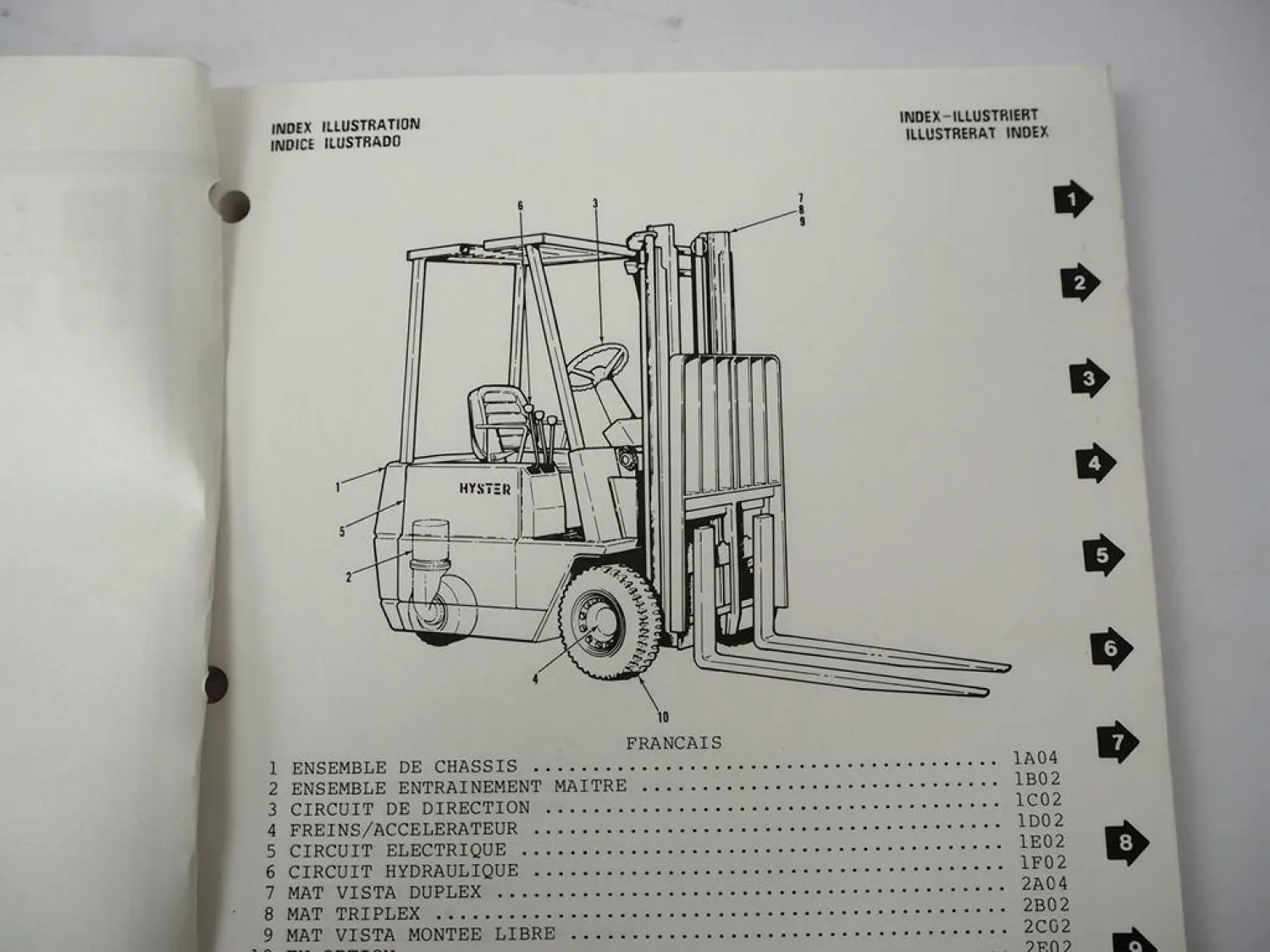 Original Hyster Electric A 1.00 - 1.50 XL Gabelstapler A203 Ersatzteilliste 1989