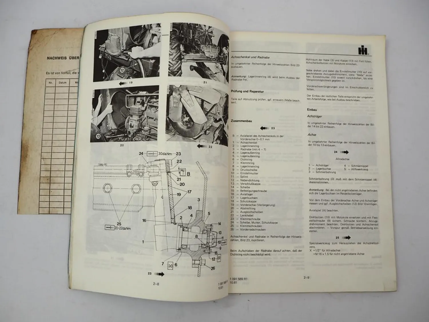 Original IHC 1255 1255XL 1455 1455XL Fahrgestell Werkstatthandbuch Reparatur 1981