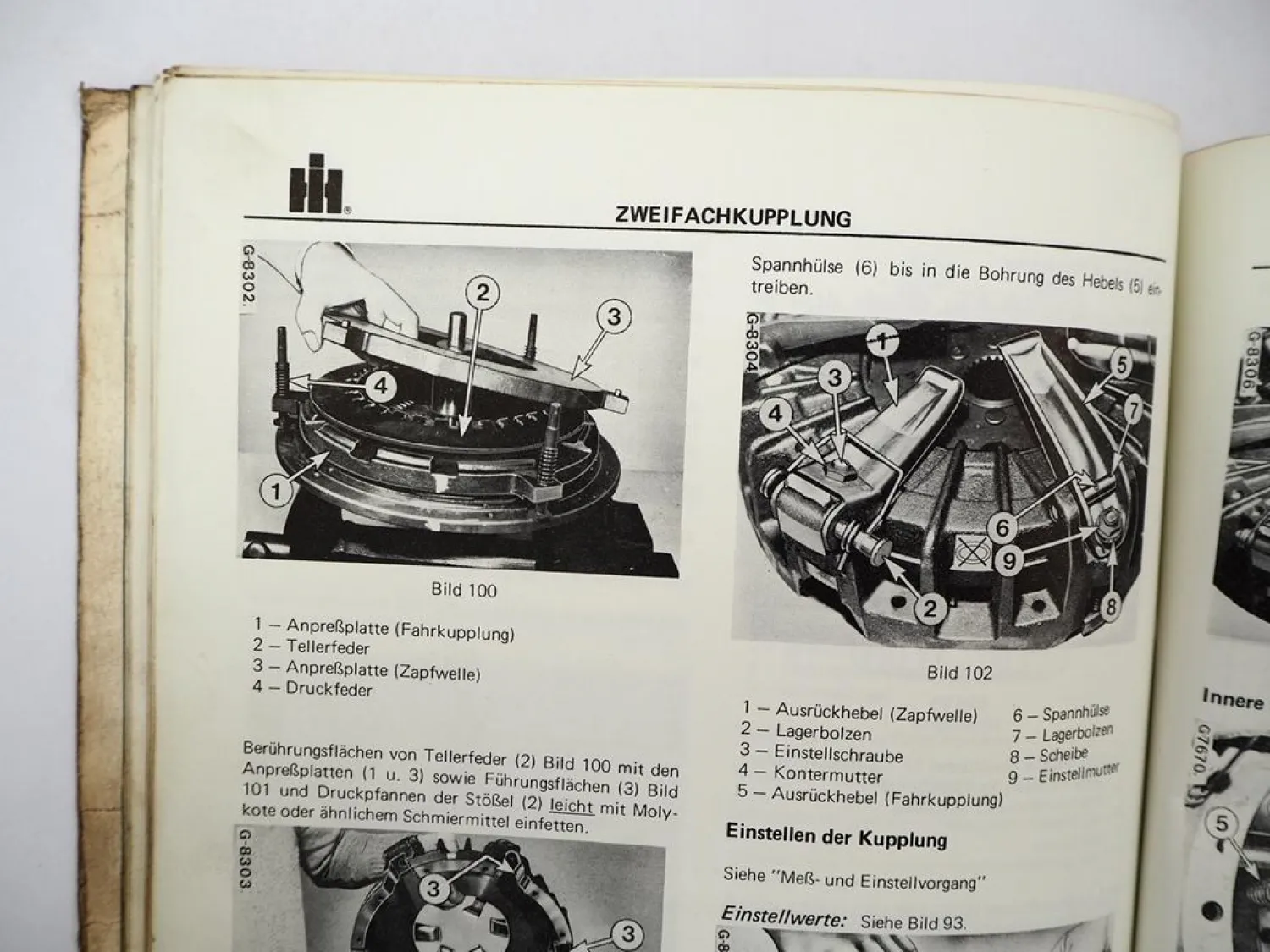 Original IHC 955 1055 Fahrgestell Regelhydraulik Getriebe Werkstatthandbuch 1977