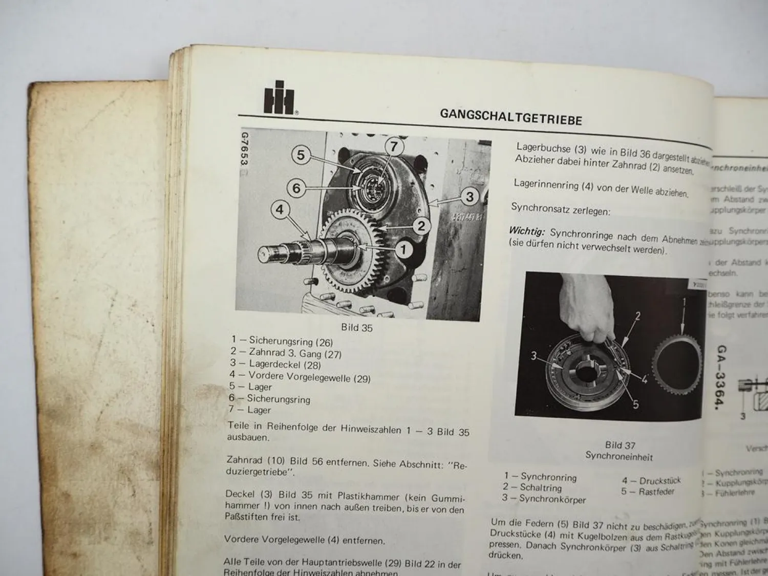 Original IHC 955 1055 Fahrgestell Regelhydraulik Getriebe Werkstatthandbuch 1977