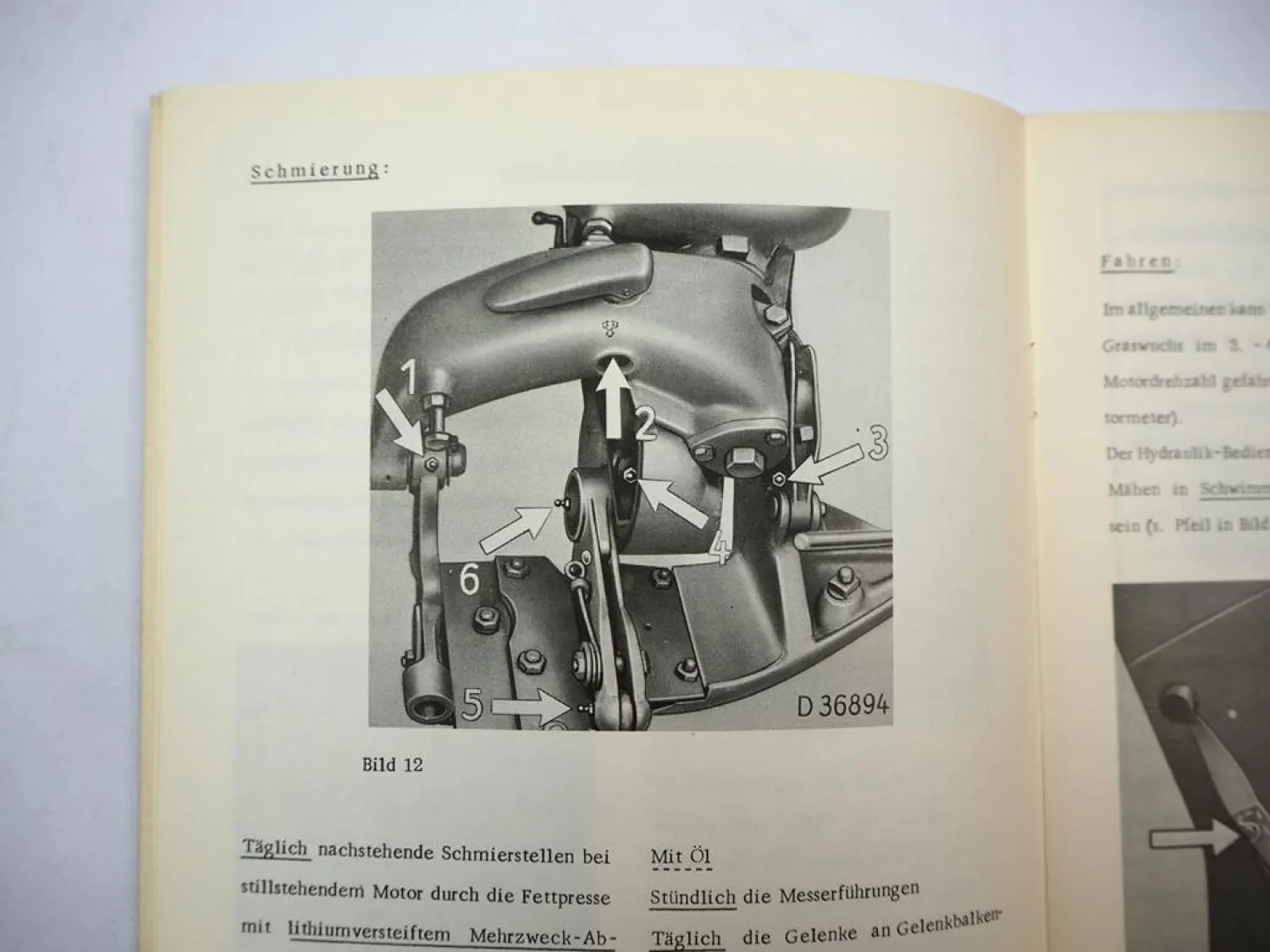 Original John Deere 25 Mähwerk für Schlepper 200 Betriebsanleitung 1960er Jahre