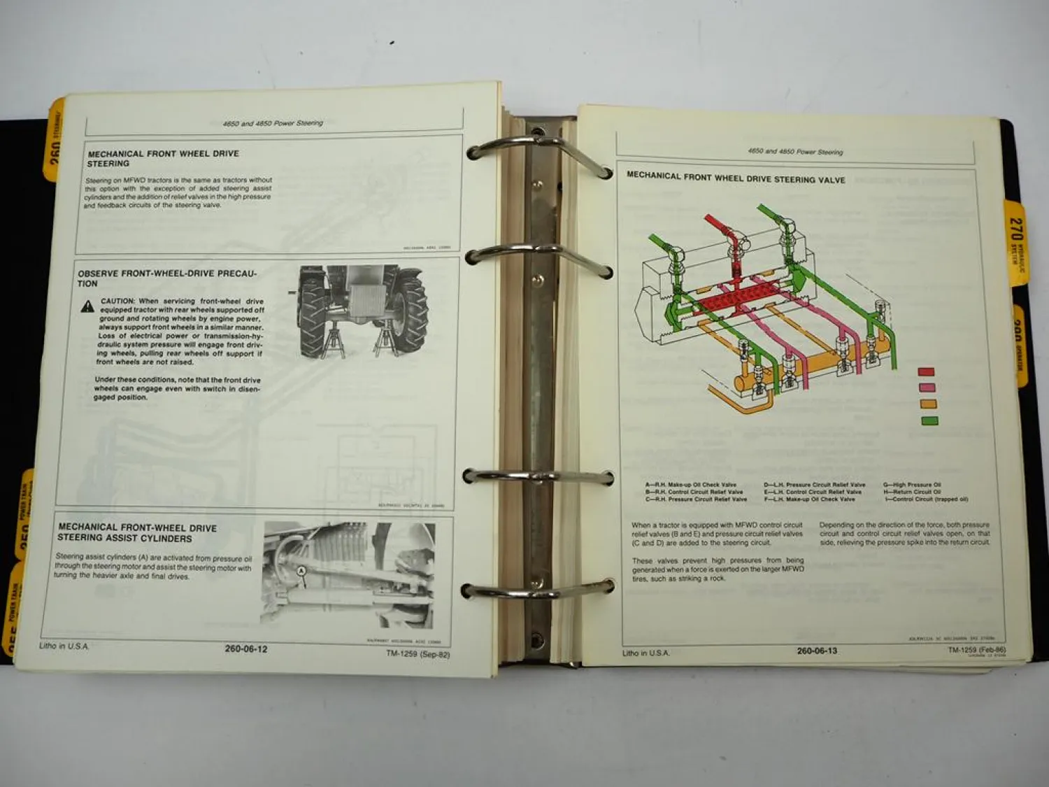 Original John Deere 4050 - 4850 Technical Manual Operation & Tests TM1259 1986