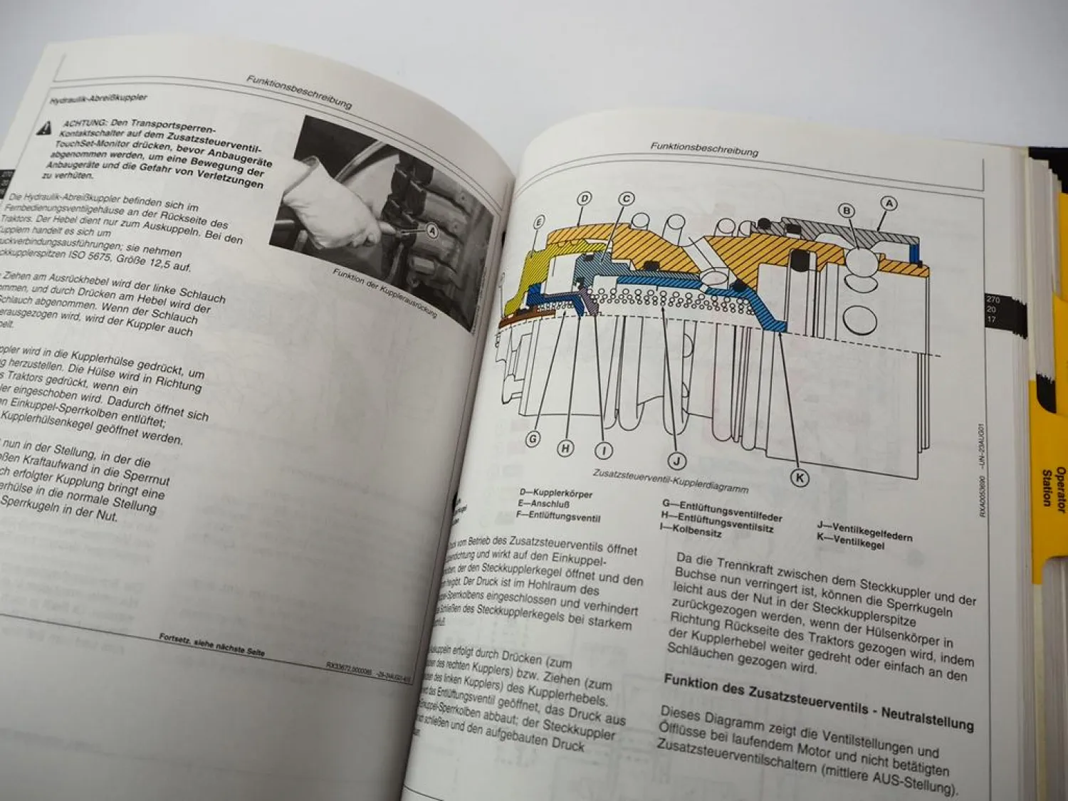Original John Deere 8120 - 8520 Werkstatthandbuch Wirkungsweise & Prüfungen 2001
