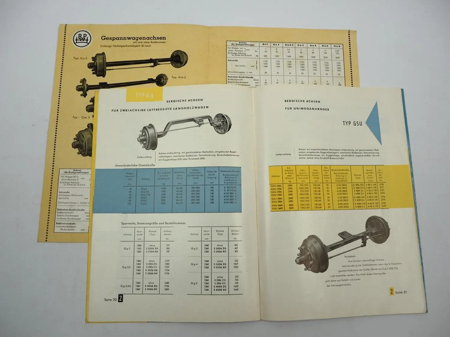 Original Katalog Prospekt Bergische Achsen für Landwirtschaft Wiehl 1950er Jahre