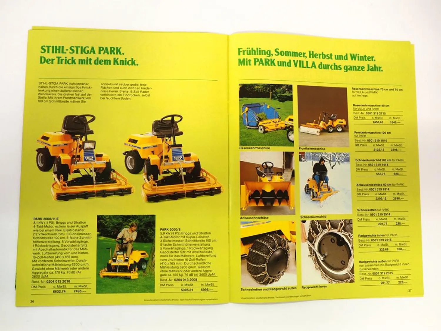 Original Katalog Stihl Stiga Motorgeräte Rasenmäher zur Gartenpflege 1982