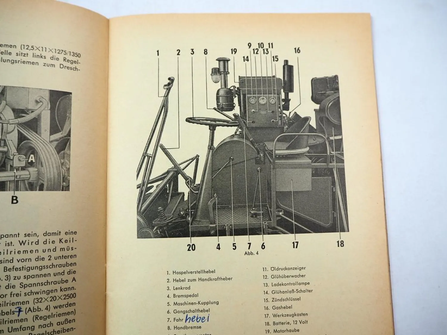 Original Köla Combi Mähdrescher Betriebsanleitung Bedienungsanleitung 1959