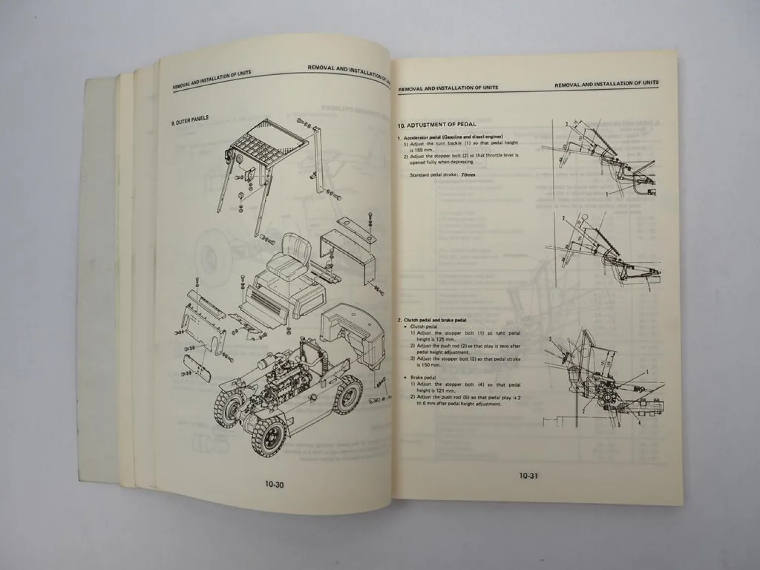 Original Komatsu FG FD 33 35 40 45 Z S -4 Forklift Truck Shop Manual 1984