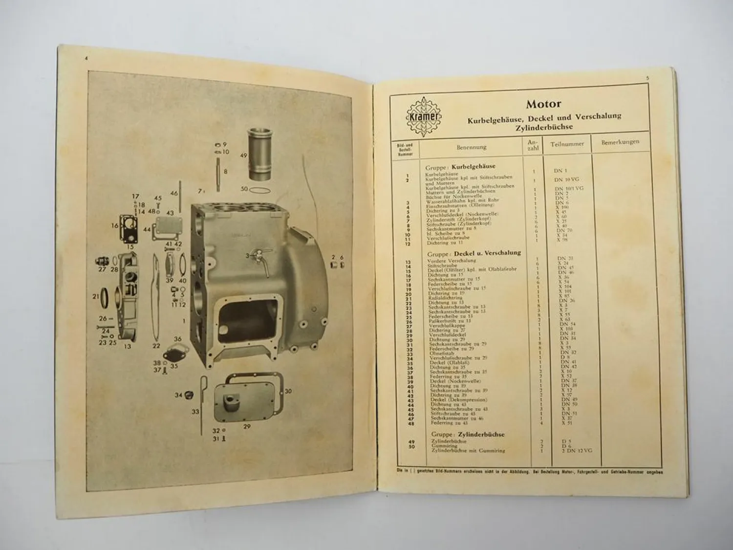 Original Kramer KB 17 Diesel Schlepper Betriebsanleitung Ersatzteilliste 1956