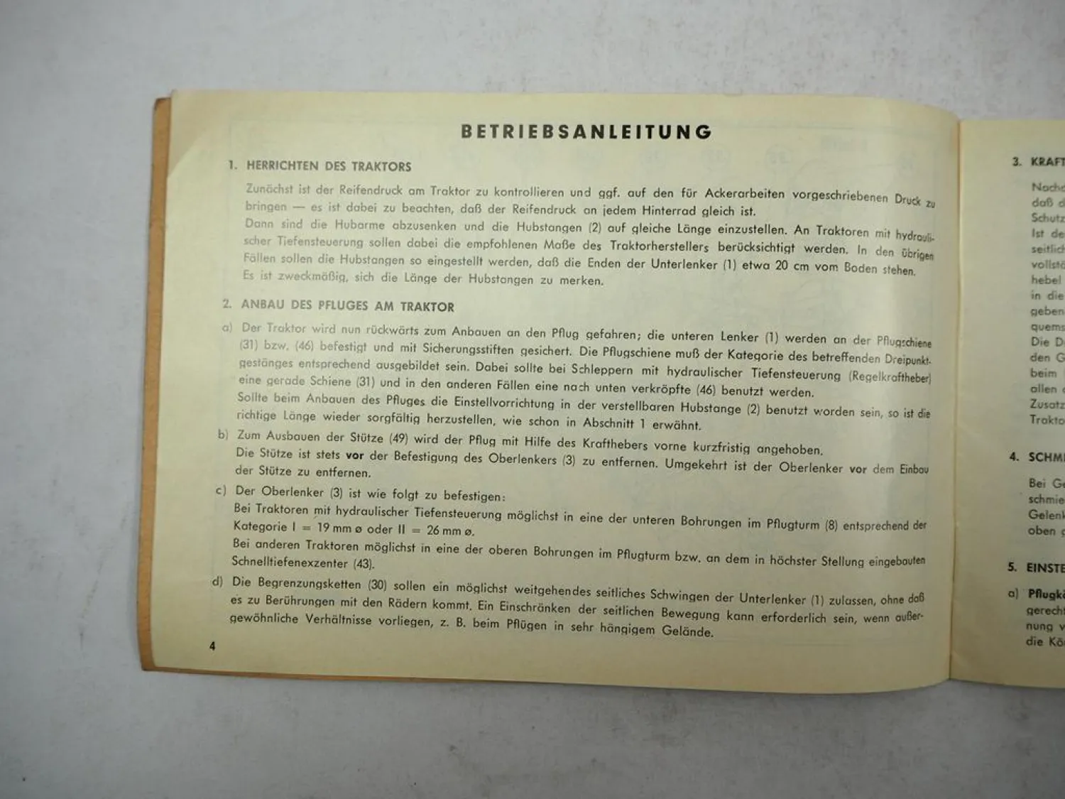 Original Lemken D FO FB K Volldrehpflug Betriebsanleitung Ersatzteilliste 1964