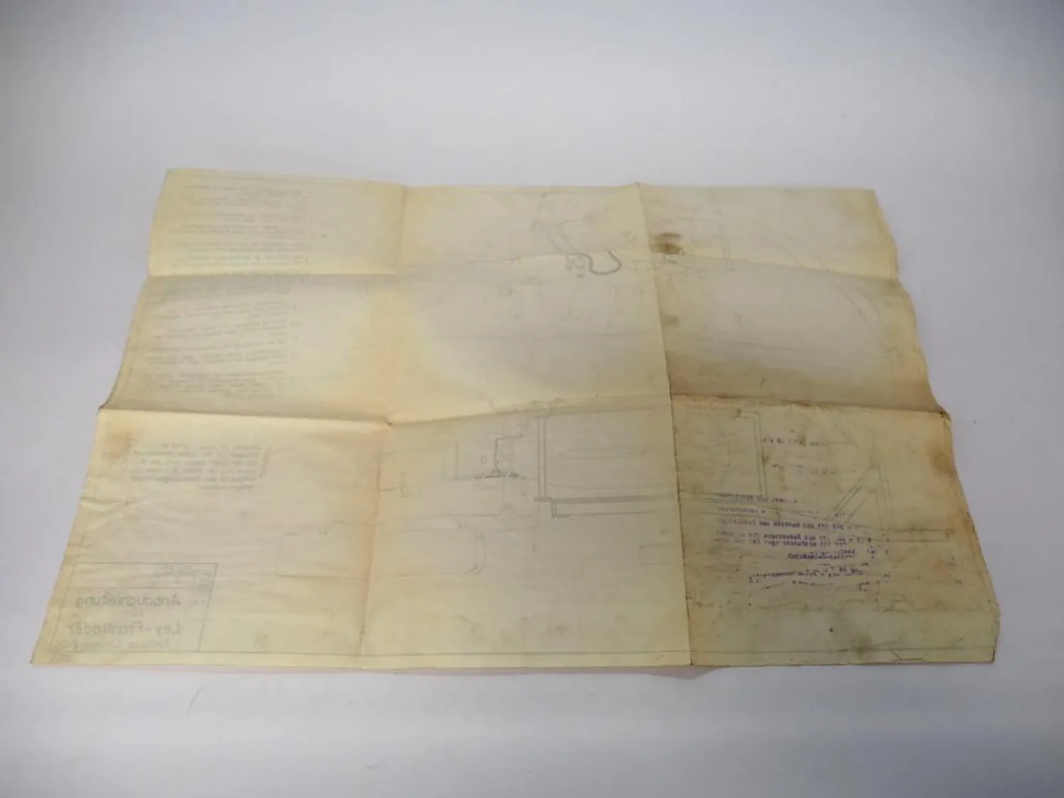 Original Ley Frontlader für Deutz D40S D50S Anbauanleitung Zeichnung 1963