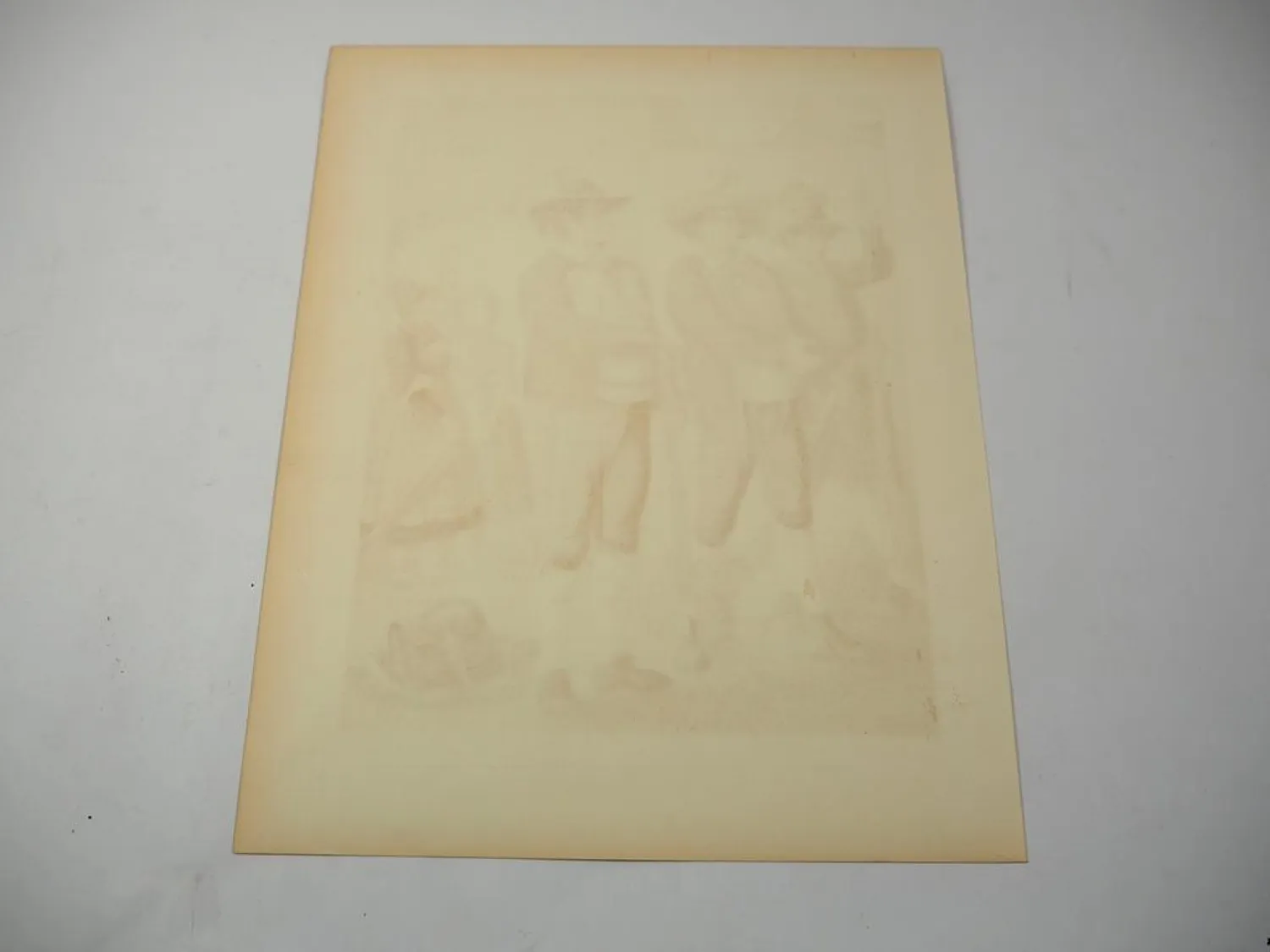 Original Lithographie Schützentrachten Tirol Ötztal Wipptal Pustertal ca. 1870