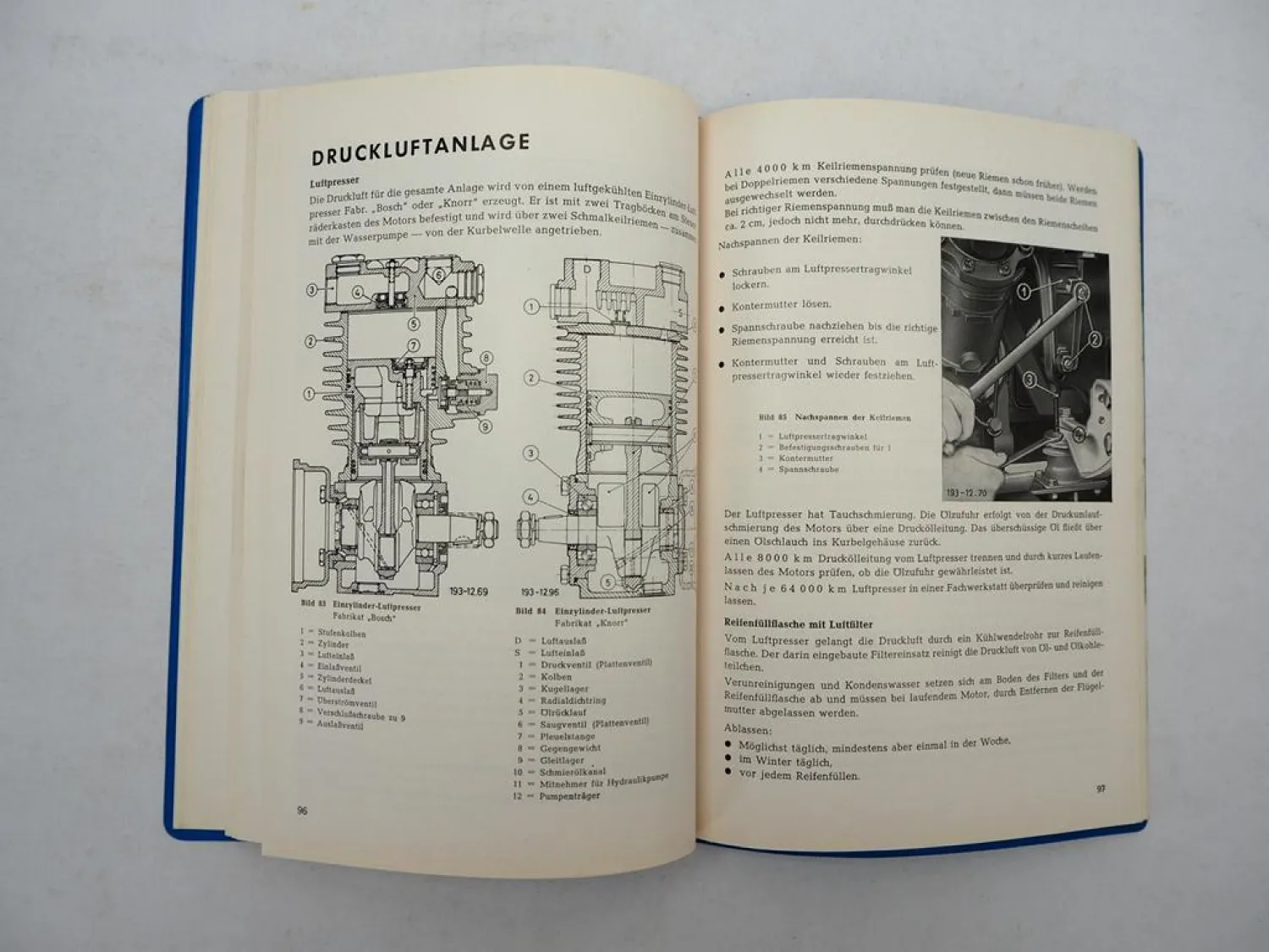 Original MAN Diesel 1080 LKW Betriebsanleitung Bedienung Wartung 1960er Jahre