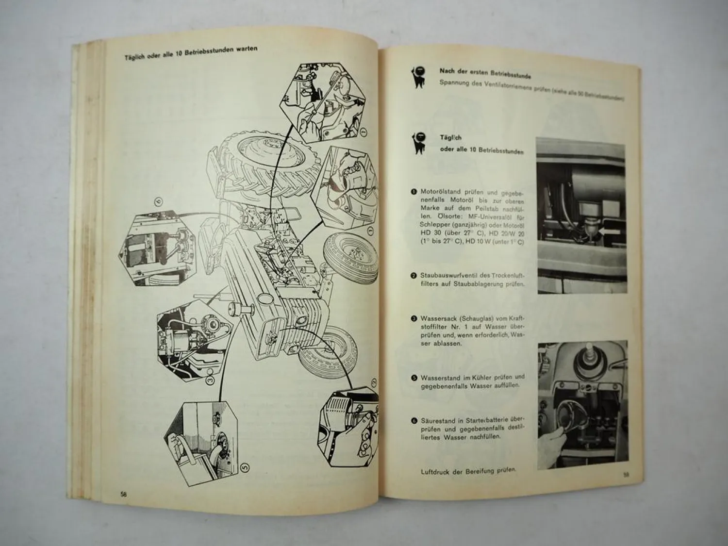 Original Massey Ferguson MF 188 188A Dieselschlepper Betriebsanleitung 1972