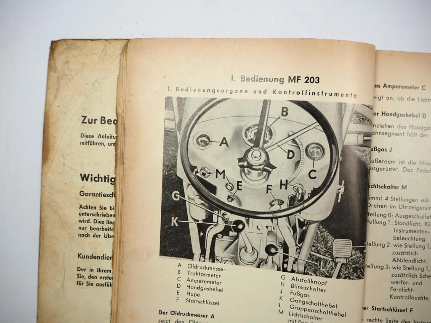 Original Massey Ferguson MF 203 205 Baumaschine mit 702 220 Betriebsanleitung