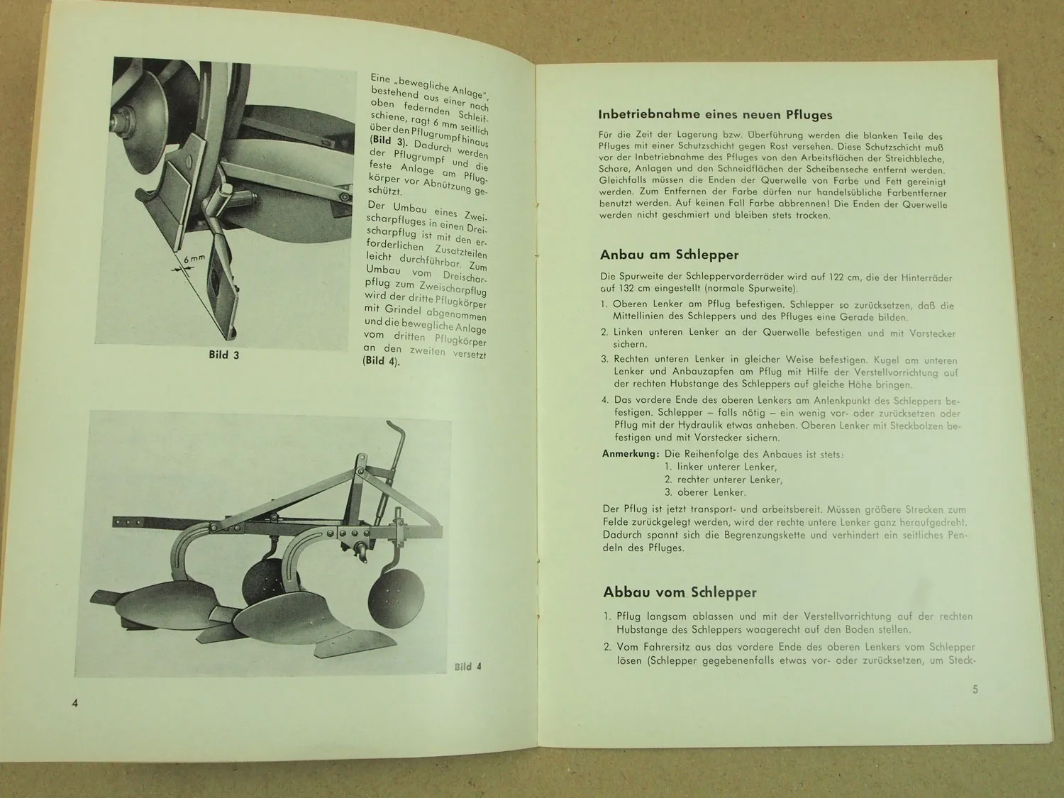 Original Massey Ferguson MF Beetpflug Standard Betriebsanleitung 12/1961 Wartung