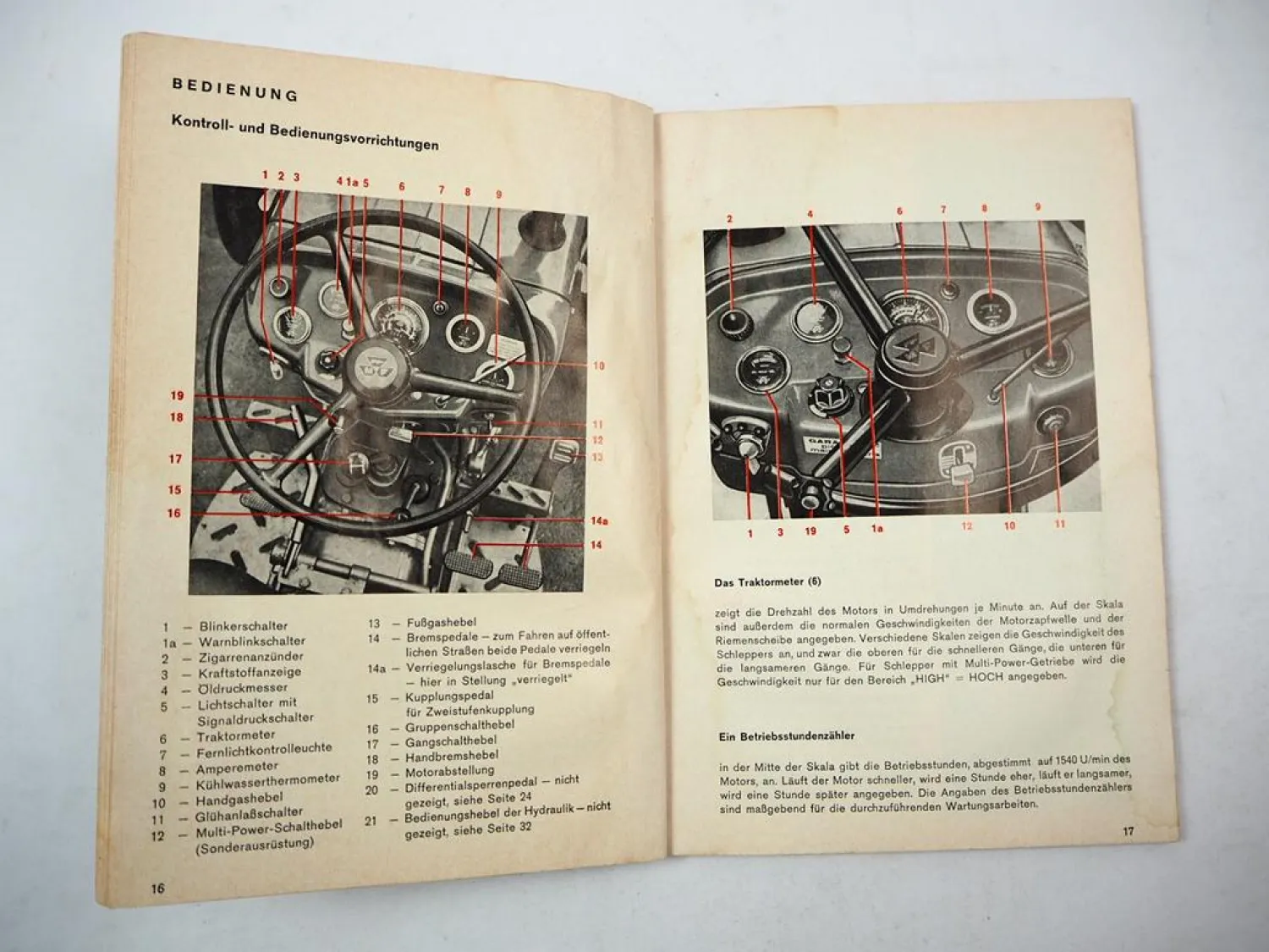 Original Massey Ferguson MF135 Dieselschlepper Betriebsanleitung Wartungsplan