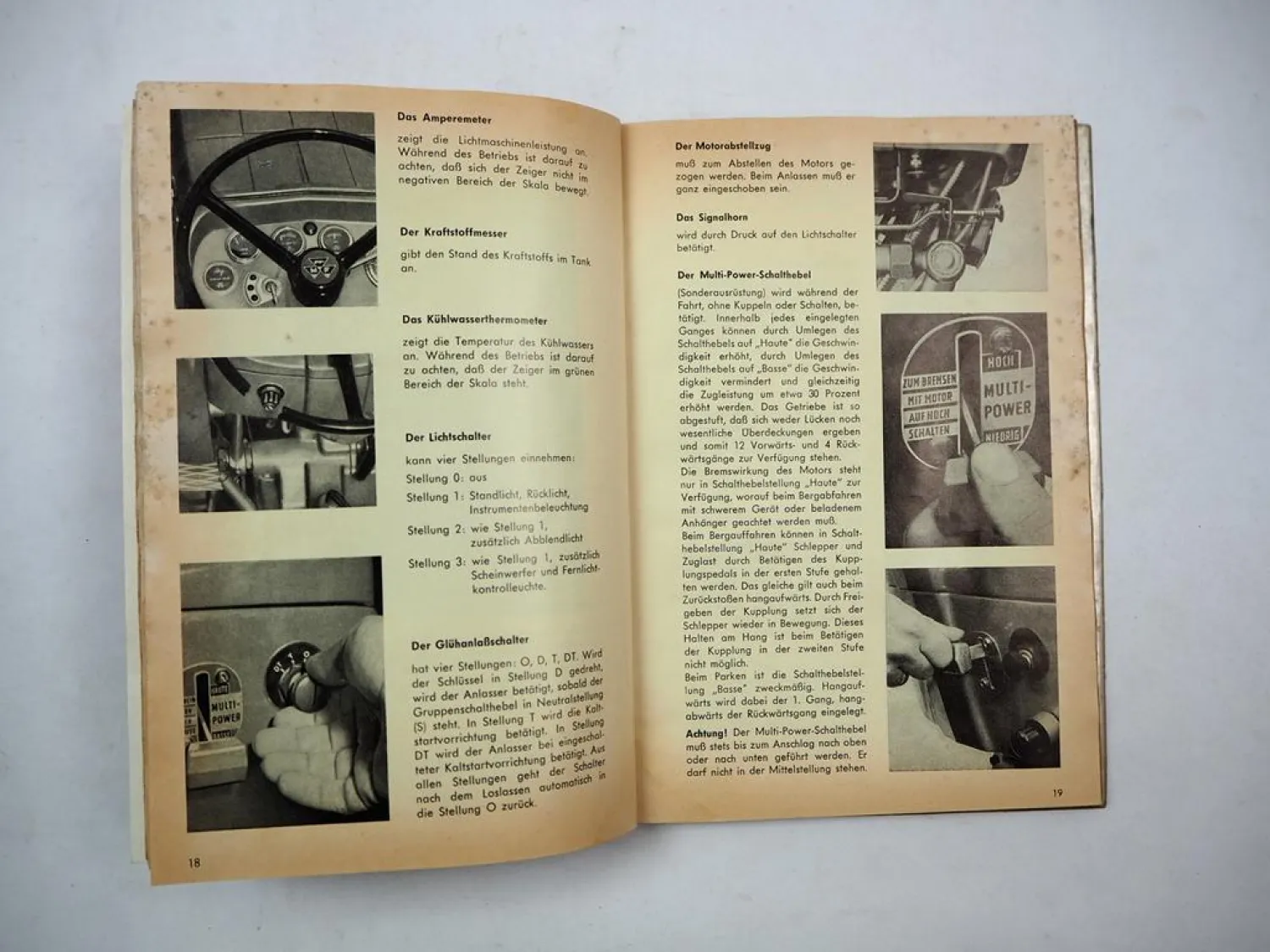 Original Massey Ferguson MF165 Dieselschlepper Betriebsanleitung 1966