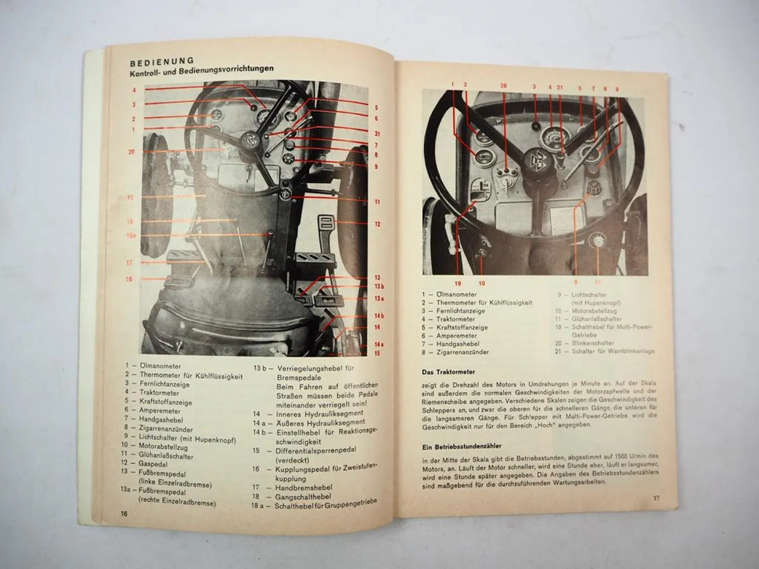 Original Massey Ferguson MF165 Dieselschlepper Betriebsanleitung 1971