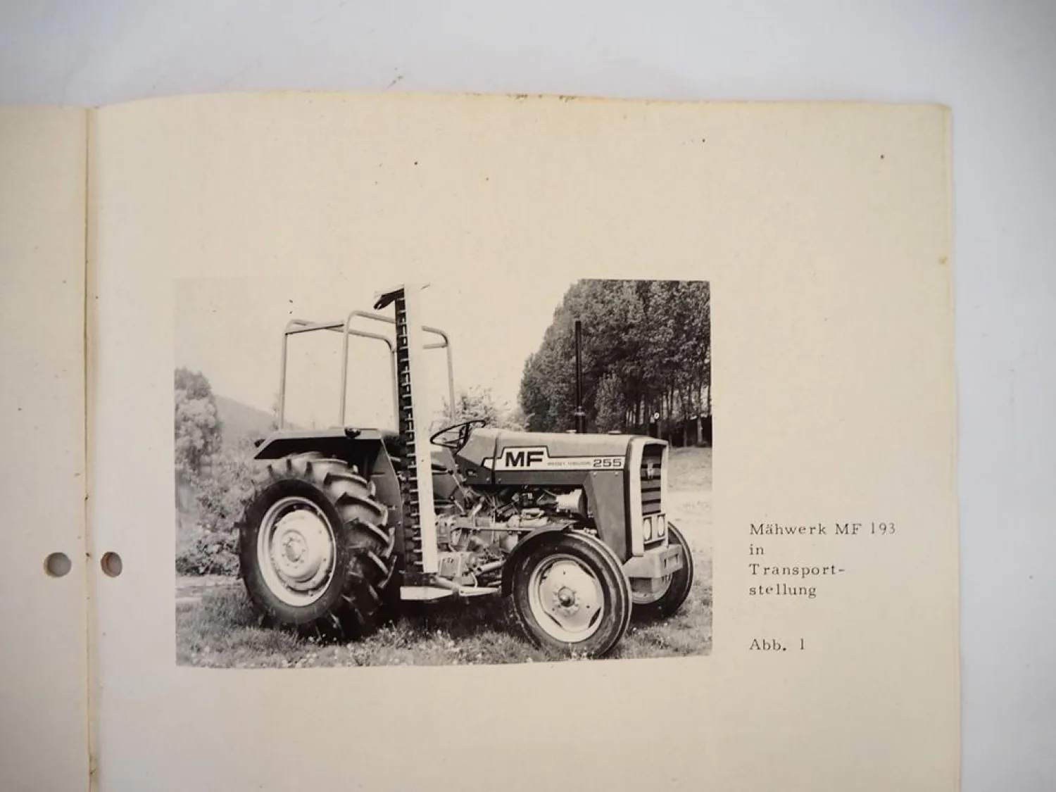Original Massey Ferguson MF193 Mähwerk für MF 235 245 255 Betriebsanleitung 1977