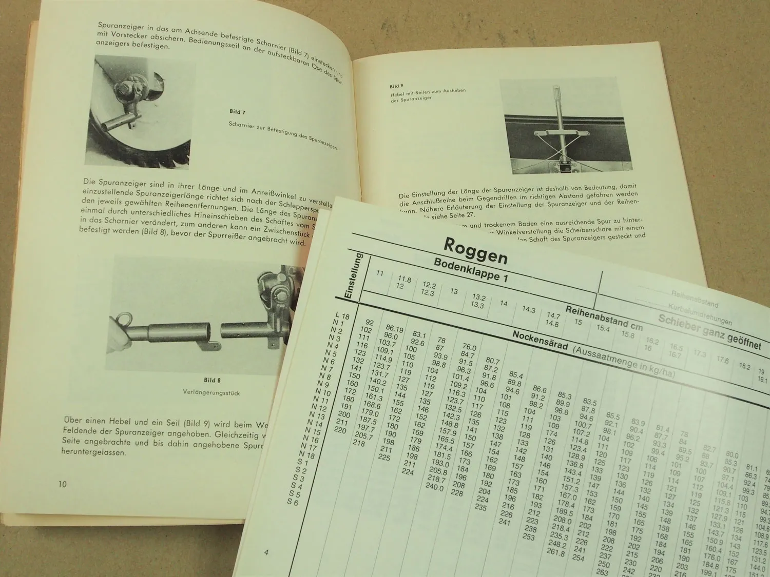 Original Massey Ferguson MF23 Drillmaschine Betriebsanleitung 1966 und Sätabelle