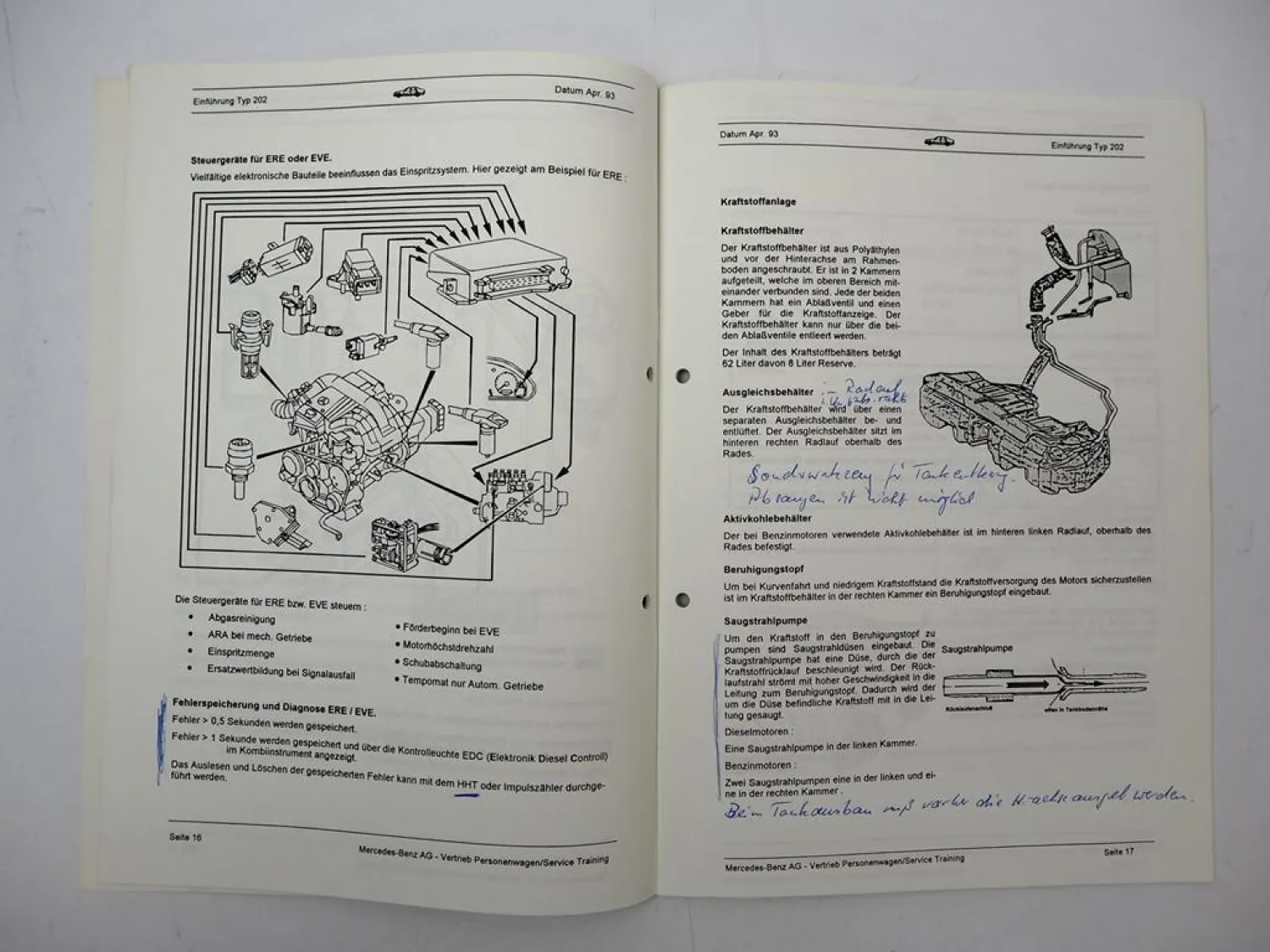 Original Mercedes-Benz C-Klasse W202 Einführungsschriften - 2 Hefte Set 1993