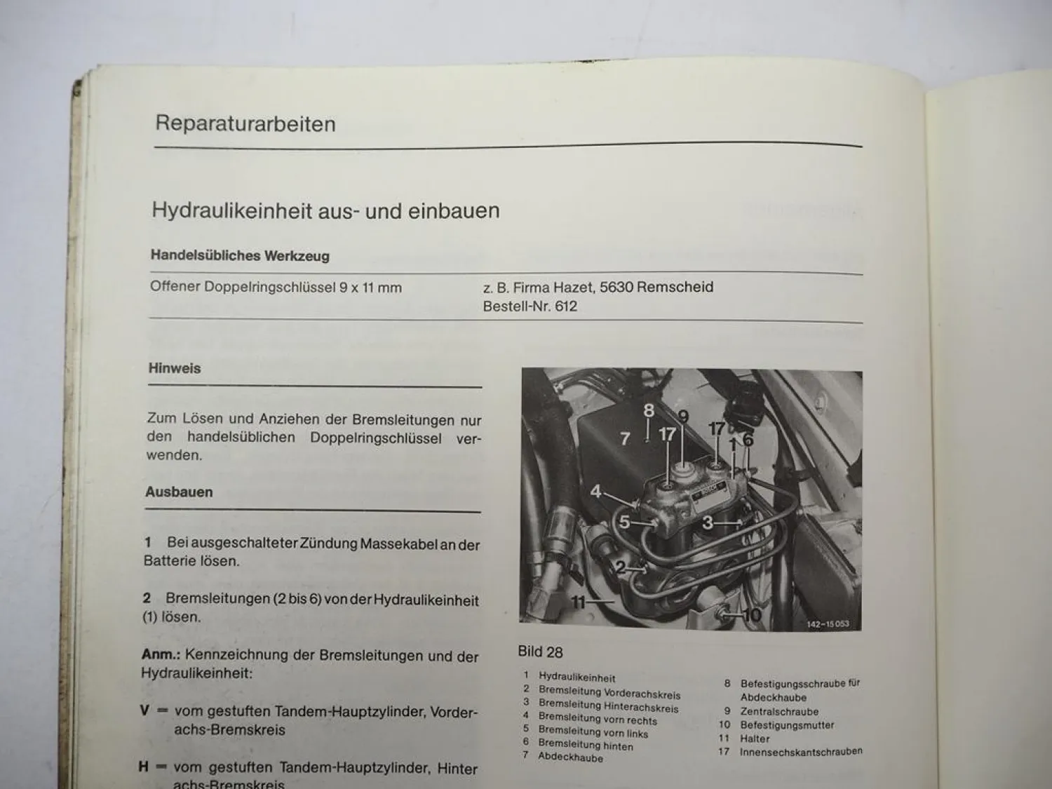 Original Mercedes-Benz Einführungsschrift ABS Antiblockiersystem Typ 116 – 1978