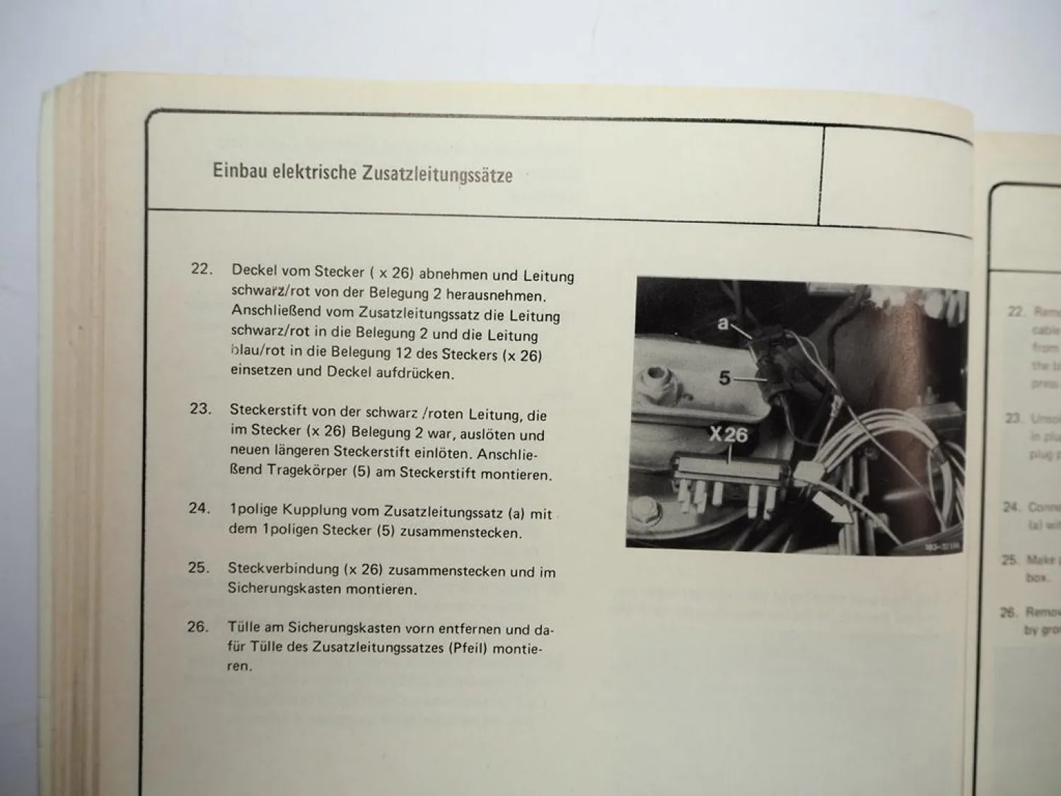 Original Mercedes-Benz W124 Einbauanleitung Klimaanlage - Benziner & Diesel 1986