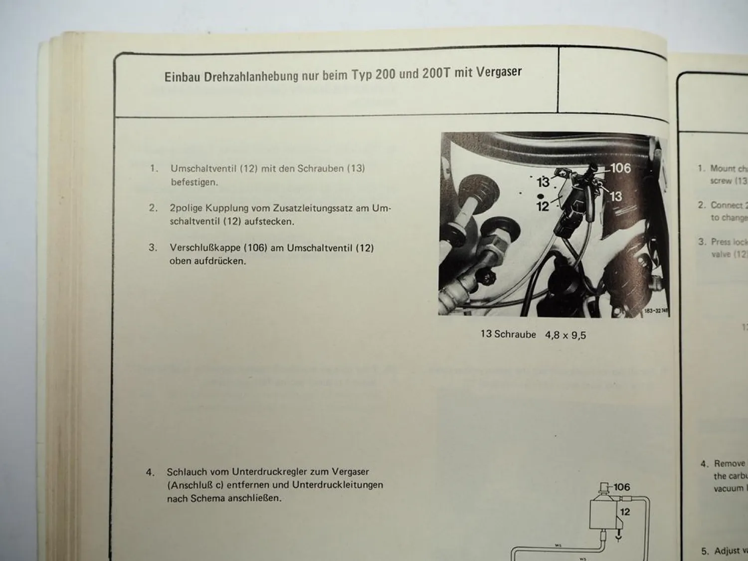 Original Mercedes-Benz W124 Einbauanleitung Klimaanlage - Benziner & Diesel 1986