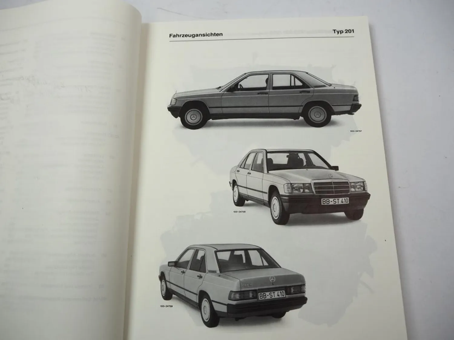 Original Mercedes Benz W201 190 190E Einführungsschrift Werkstatthandbuch 1982