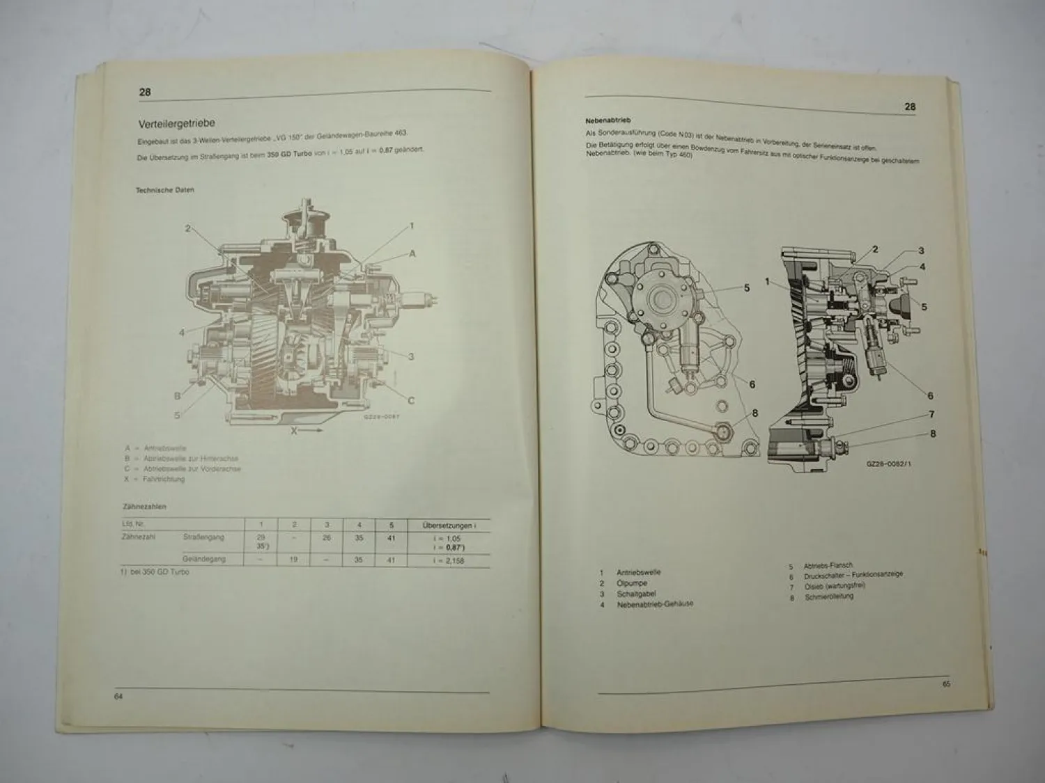Original Mercedes-Benz Werkstatthandbuch 350 GD Turbo Geländewagen W463 – 1992