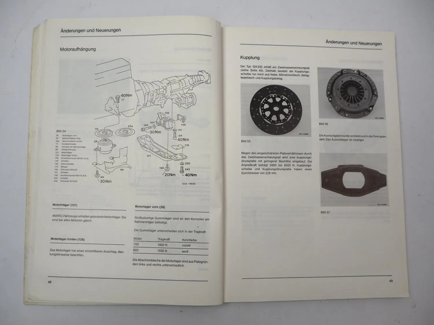 Original Mercedes-Benz Werkstatthandbuch 4MATIC Allrad Baureihe 124 – 04/1987