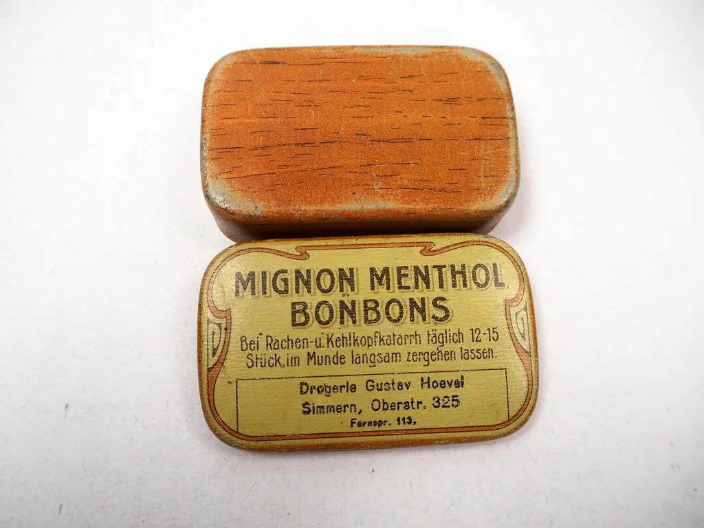 Original Mignon Menthol Bonbons Schachtel Drogerie G. Hoevel Simmern Hunsrück