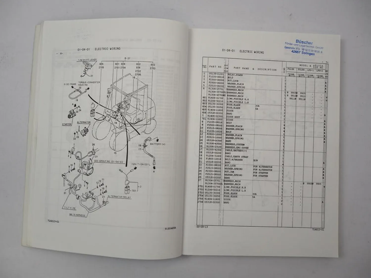 Original Mitsubishi FG 15 18 K Forklift Truck Parts List Ersatzteilliste 2000