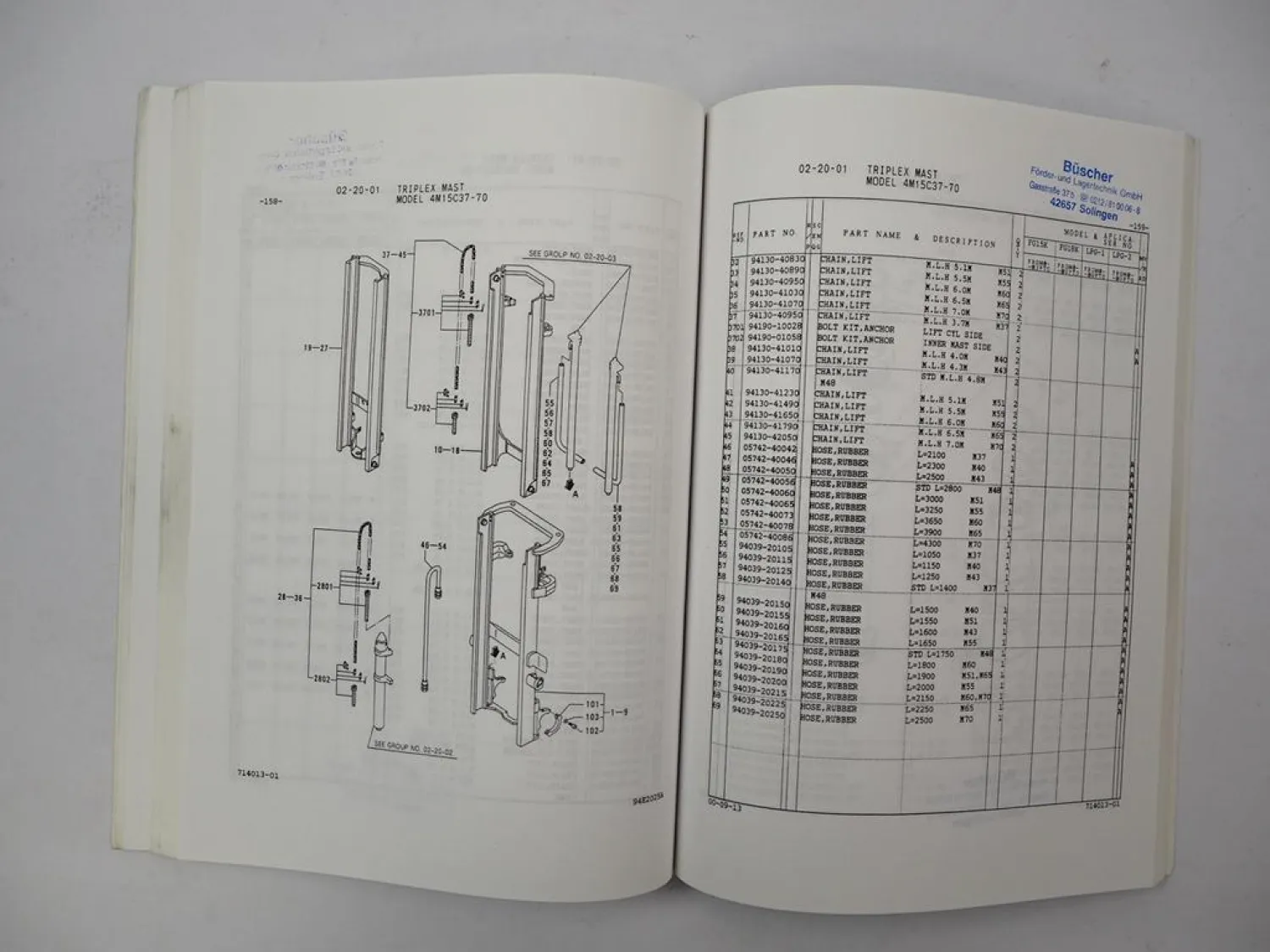 Original Mitsubishi FG 15 18 K Forklift Truck Parts List Ersatzteilliste 2000
