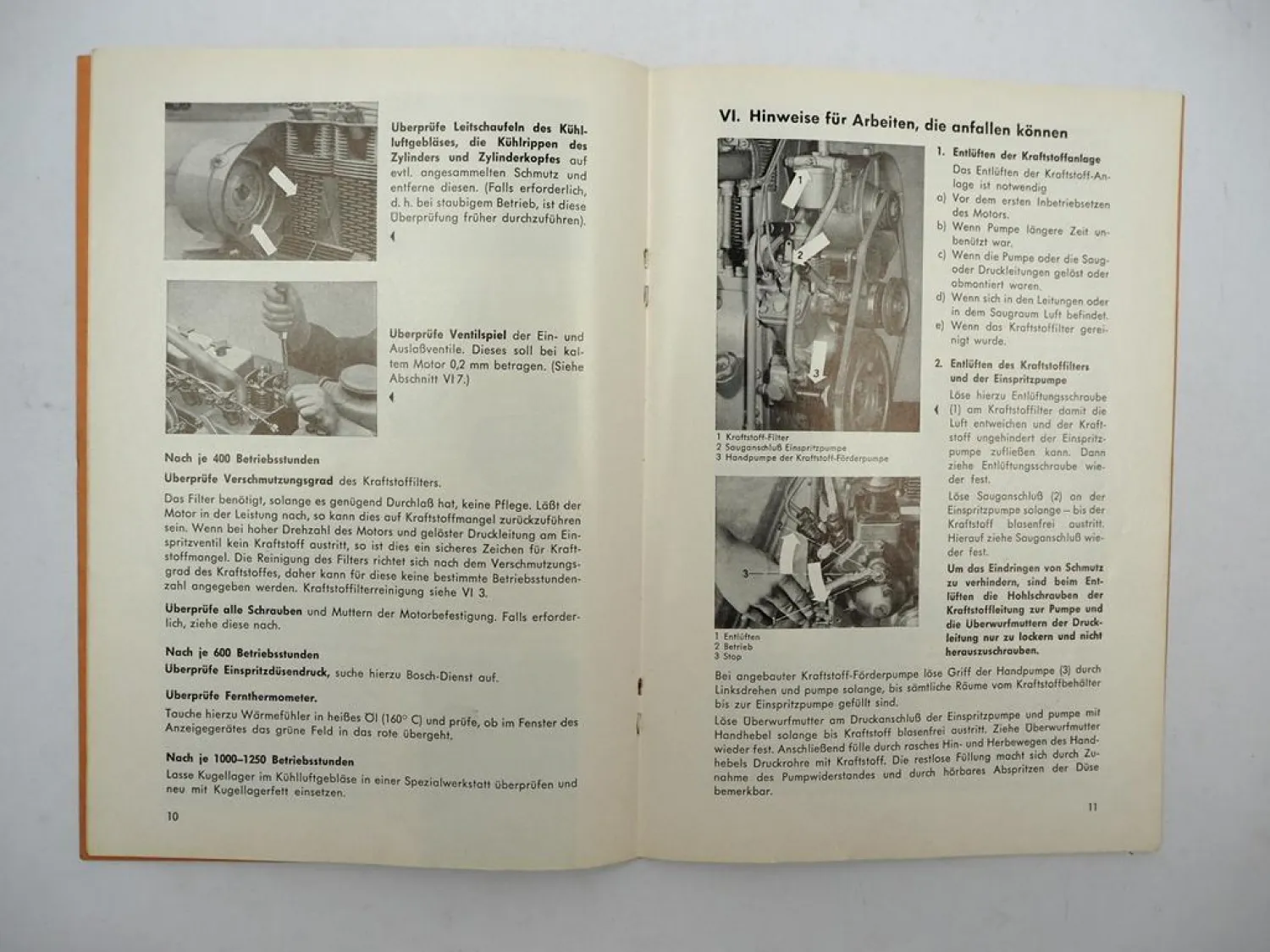 Original MWM AKD112 E Z Dieselmotor Betriebsanleitung Bedienung Wartung 1950er