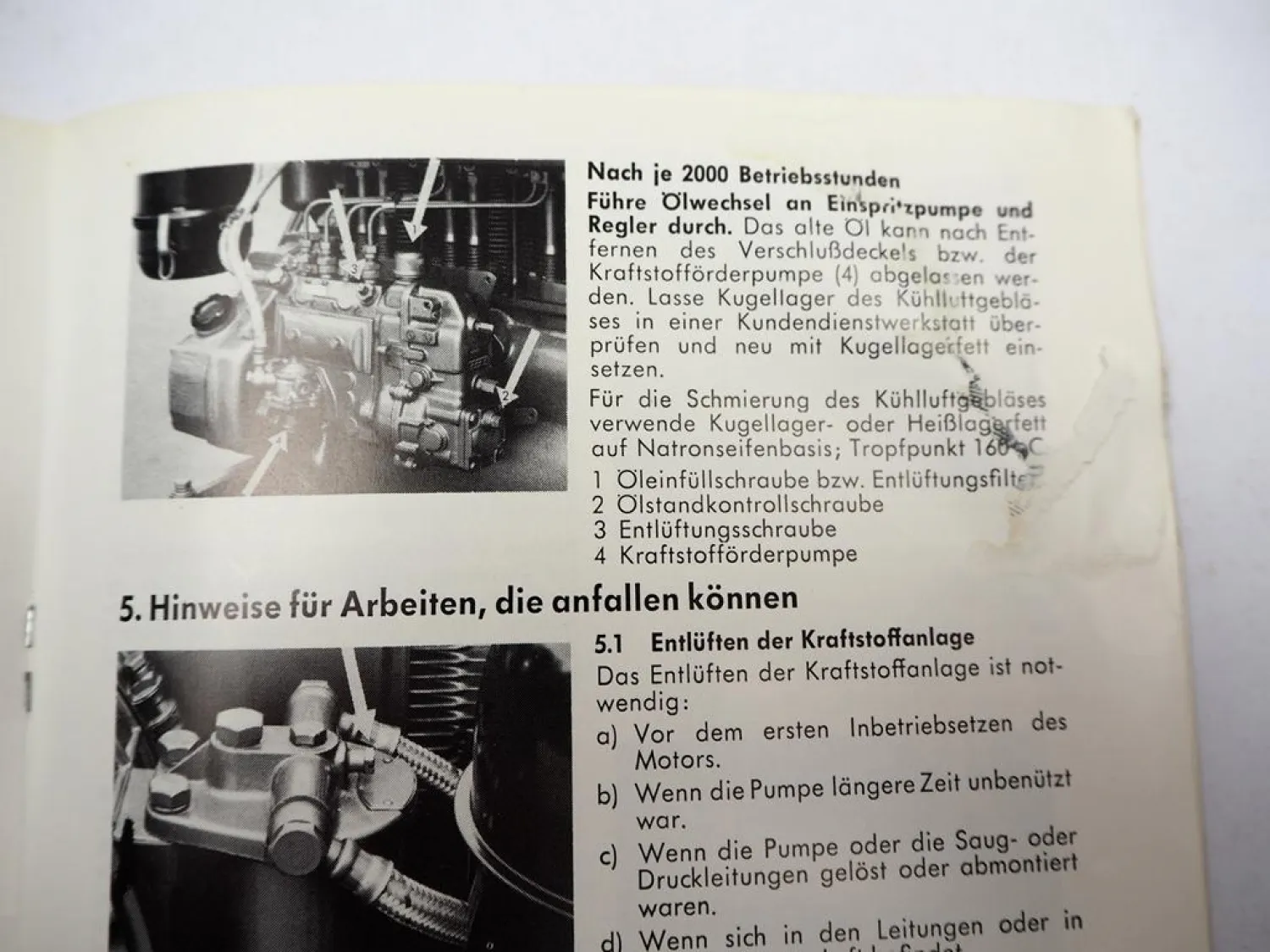 Original MWM D327 Dieselmotor Betriebsanleitung Bedienung Wartung 1970er Jahre