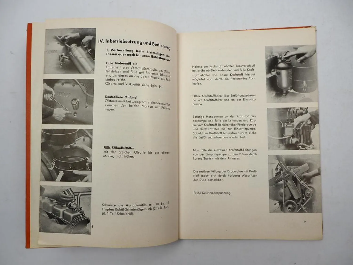 Original MWM KD12 D V Dieselmotor Betriebsanleitung Bedienung Wartung 1958